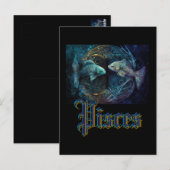 Pisces Sterrenbeeld Ansichtkaart Briefkaart (Voorkant / Achterkant)