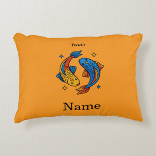 Pisces Sterrenbeeld Cartoon Vis Illustratie Accent Kussen