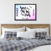 Pisces Sterrenbeeld en Symbool Ingepakte Canvas Afdruk (Insitu (Slaapkamer))