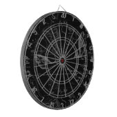 Pisces sterrenbeeld Hevelius 1690 op zwart Dartbord (Voorkant Links)