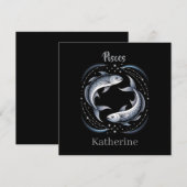 Pisces Sterrenbeeld Illustratie met Aangepaste Naa (Voorkant / Achterkant)