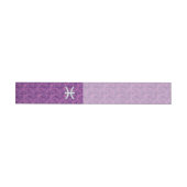 Pisces Sterrenbeeld op Fuchsia Digitale Camo Adreslabel Wikkel (Individueel)