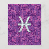 Pisces Sterrenbeeld op Fuchsia Digitale Camo Flyer (Voorkant)