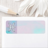 Pisces sterrenbeeld symbool Moeder van parel stijl Etiket (Insitu)