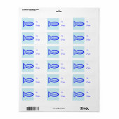Pisces Sterrenbeeld Vis Cadeaubijsluiters Etiket (Full Sheet)