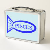 Pisces Sterrenbeeld Vis Metalen Lunchbox (Achterkant)