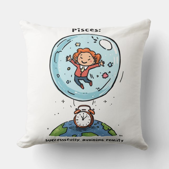 Pisces succesvol de realiteitsbubbel vermijdend Gr Kussen (Voorkant)