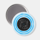 Pisces Symbool – Minimaal Astrologie Embleem Magneet (Voorkant / Achterkant)
