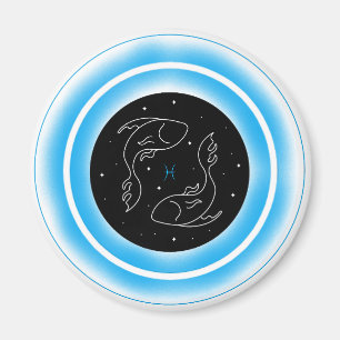Pisces Symbool – Minimaal Astrologie Embleem Magneet