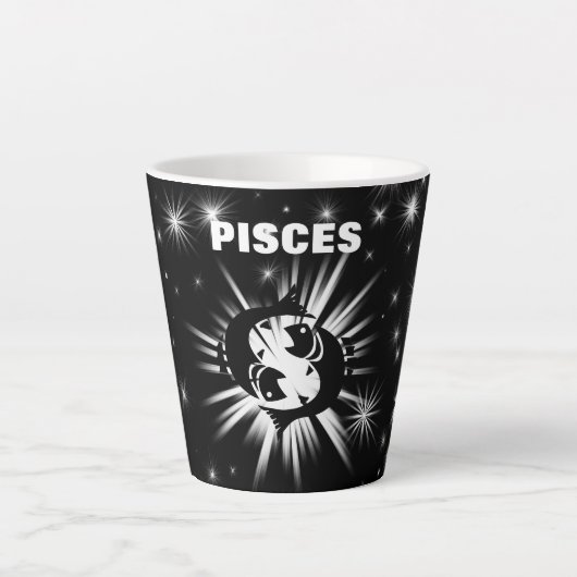 Pisces-teken Latte Mok (Voorkant)
