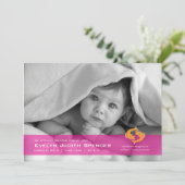 Pisces the Fish Photo Birth Announance Aankondiging (Staand voorkant)