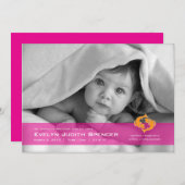 Pisces the Fish Photo Birth Announance Aankondiging (Voorkant / Achterkant)