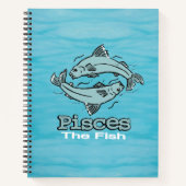 Pisces The Fish Water Zodiablue Notitieboek (Voorkant)