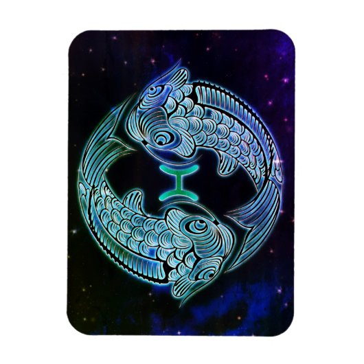 pisces the fish zodiac magnet magneet (Verticaal)