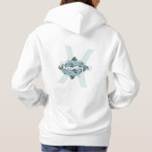 Pisces The Fish zodialogical zip up jack Hoodie (Achterkant)
