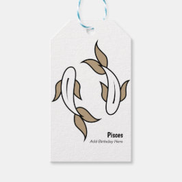 Pisces the twin fish personalized party is een voo cadeaulabel
