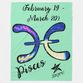 Pisces Throw Blanket Fleece Deken