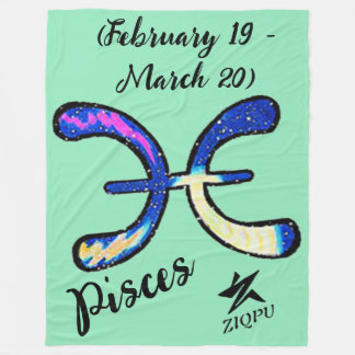 Pisces Throw Blanket Fleece Deken