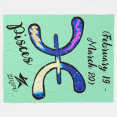 Pisces Throw Blanket Fleece Deken (Voorkant (Horizontaal))