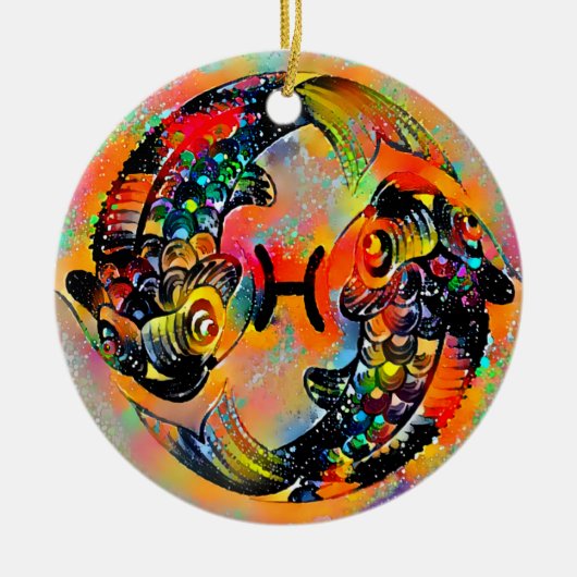 Pisces Tijuana Keramisch Ornament (Voorkant)