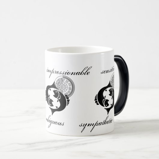  pisces traceert Grieks-achtige Zodiac Magische Mok (Voorkant rechts)