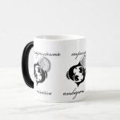 pisces traceert Grieks-achtige Zodiac Magische Mok (Voorkant links)