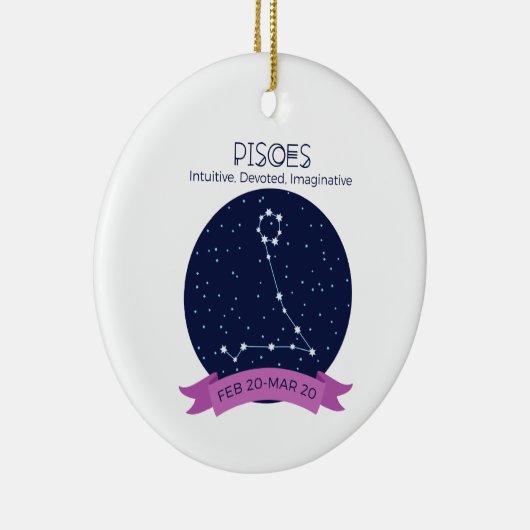 Pisces Traits Keramisch Ornament (Rechts)