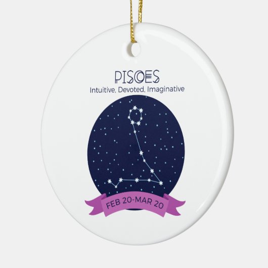 Pisces Traits Keramisch Ornament (Links)