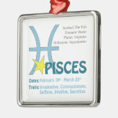 Pisces Traits Square Ornament (Links)