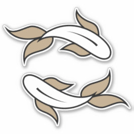 Pisces twin-viswater-teken astrologisch symbool sticker
