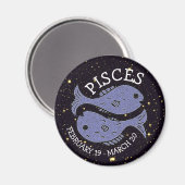 Pisces van Horoscope Zodiac Astrology Sign Magneet (Voorkant / Achterkant)