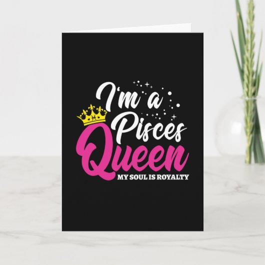 Pisces Verjaardags Koningin Astrologie Februari Ma Kaart (Voorkant)