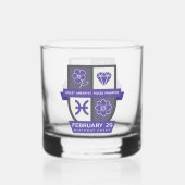 Pisces Verjaardagswap™ voor 19-29 februari Whisky Glas (Achterkant)