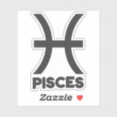 Pisces Vet Zodiac Teken Horoscoop Aangepaste Tekst Sticker (Vel)