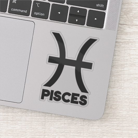 Pisces Vet Zodiac Teken Horoscoop Aangepaste Tekst Sticker (Detail)