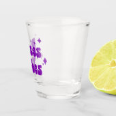 Pisces Vibes Zodiac Astrology Paars Stars Shot Glas (Rechts)