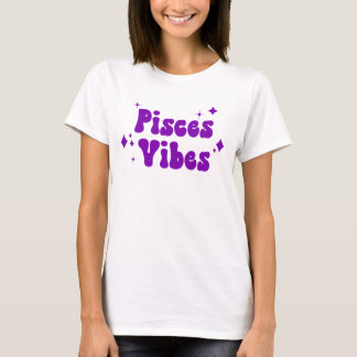 Pisces Vibes Zodiac Astrology Paars Stars T-shirt