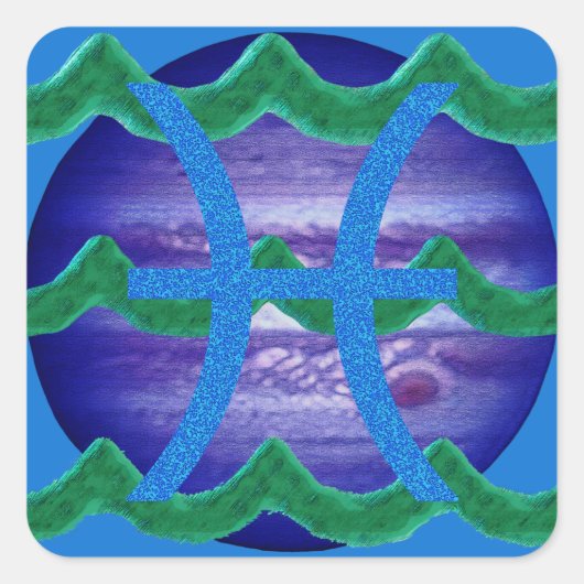 Pisces Vierkante Sticker (Voorkant)