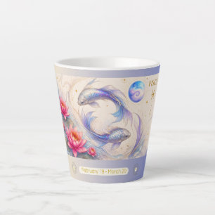Pisces Water Lelie Art Nouveau Kleine Latte Mok