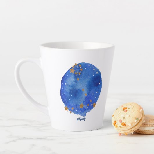 Pisces Waterverf Night Sky Constellation Zodiac Latte Mok (In situ)