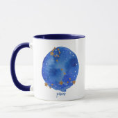 Pisces Waterverf Night Sky Constellation Zodiac Mok (Links)