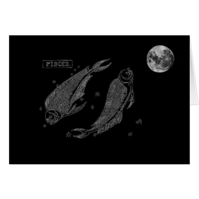Pisces Wenskaart (Voorkant Horizontaal)