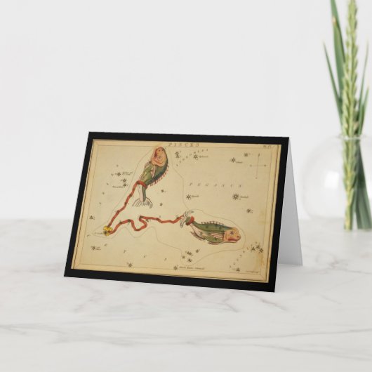 Pisces Wenskaart Feestdagen Kaart (Voorkant)