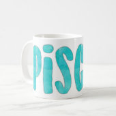 Pisces White Coffee Mok (Voorkant links)