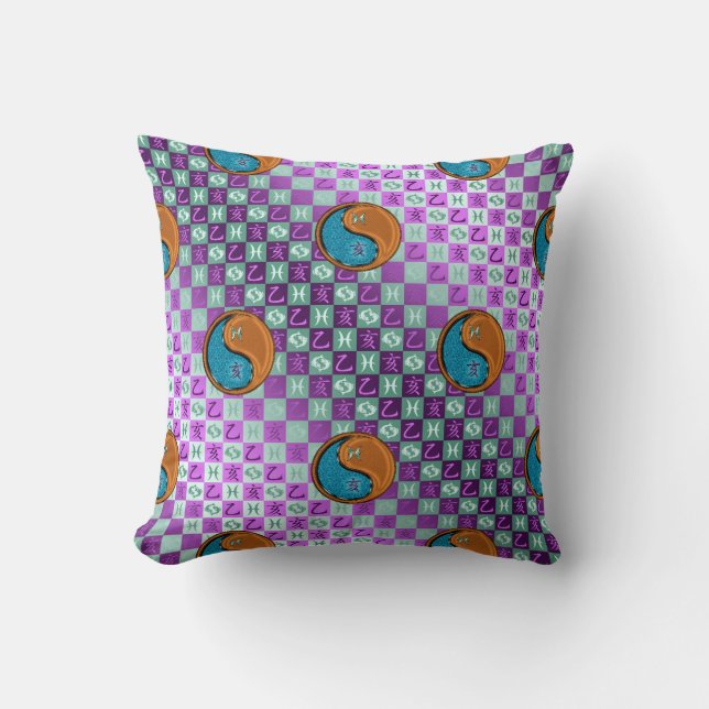 Pisces & Wood Boar Kussen (Voorkant)