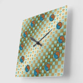 Pisces & Wood Rat Vierkante Klok (Hoek)