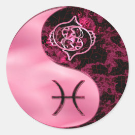 Pisces Yin Yang Ronde Sticker