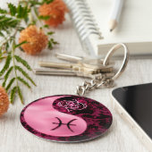 Pisces Yin Yang Sleutelhanger (Zijkant)