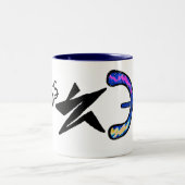 Pisces. Ziqpu Tweekleurige Koffiemok (Center)