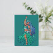 Pisces Zodiabel Dancer Art Astrology Goddess Briefkaart (Staand voorkant)